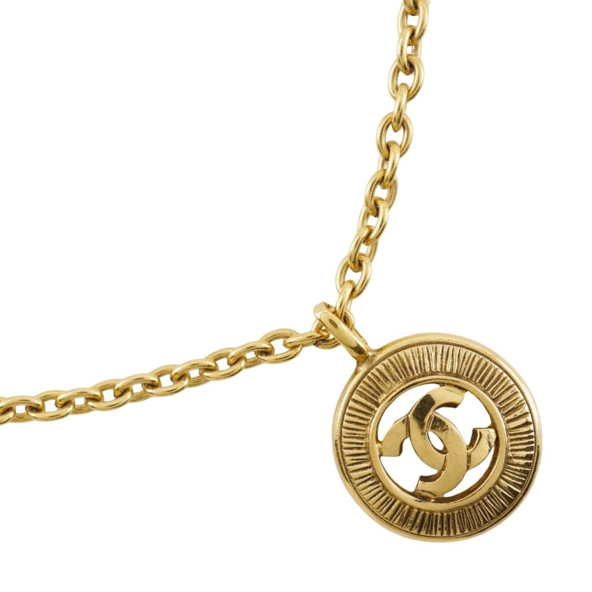 CC Logo Pendant Necklace Metal