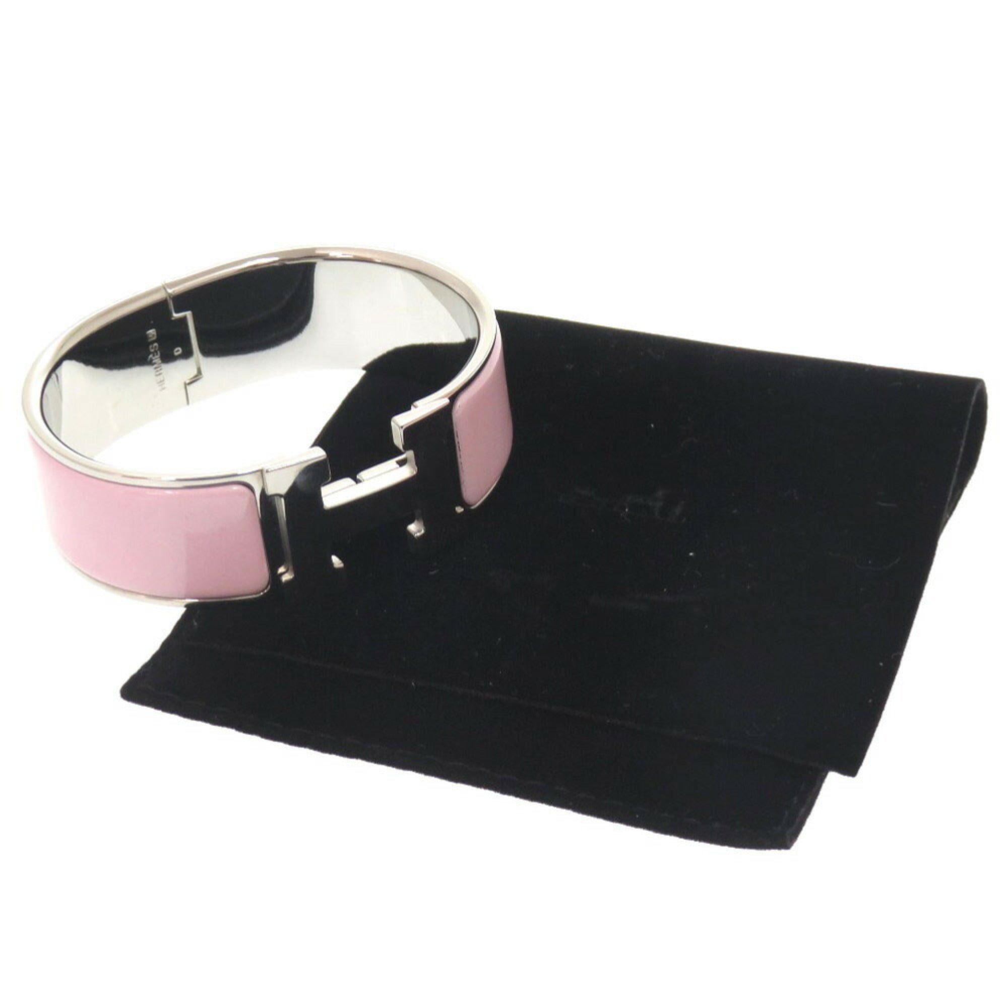 Click Clack Bracelet Metal Pink Engraved