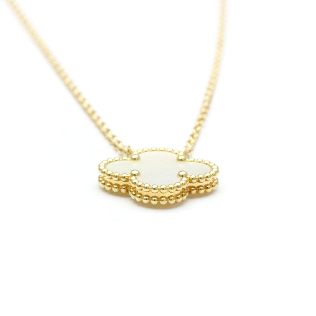 Vintage Alhambra Pendant Necklace 18K Yellow Gold