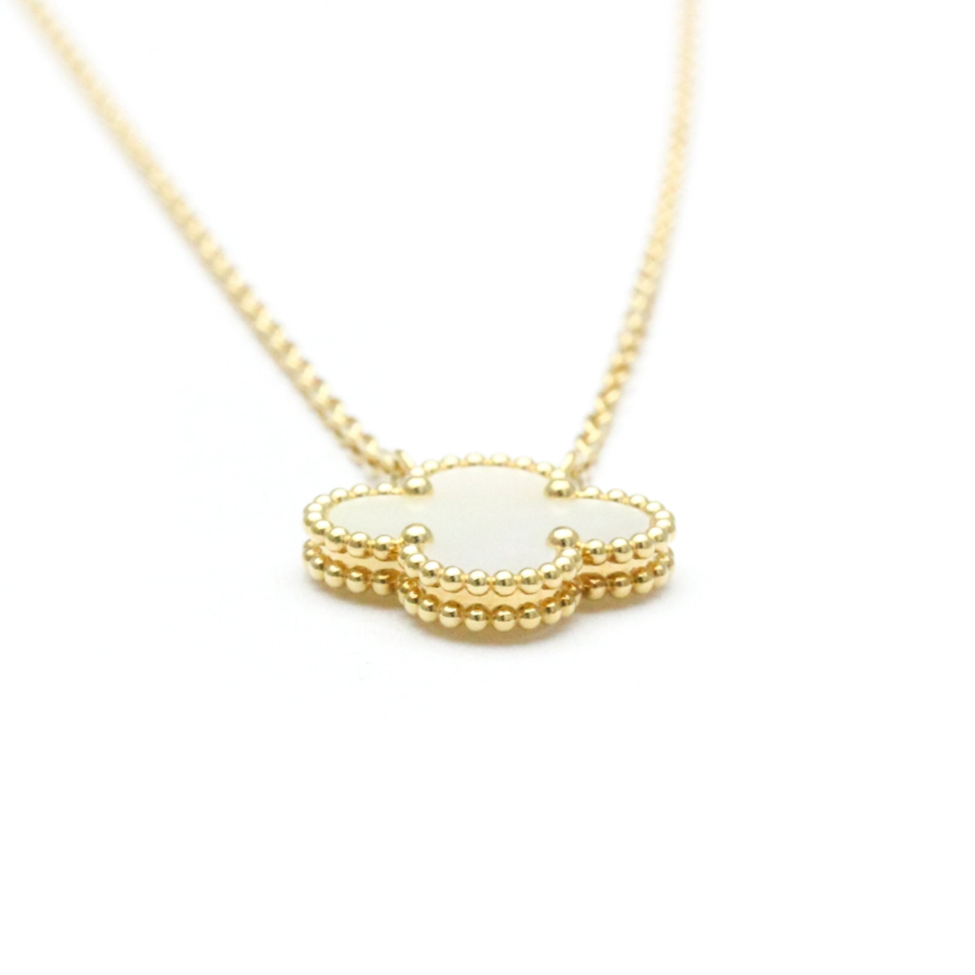Vintage Alhambra Pendant Necklace 18K Yellow Gold