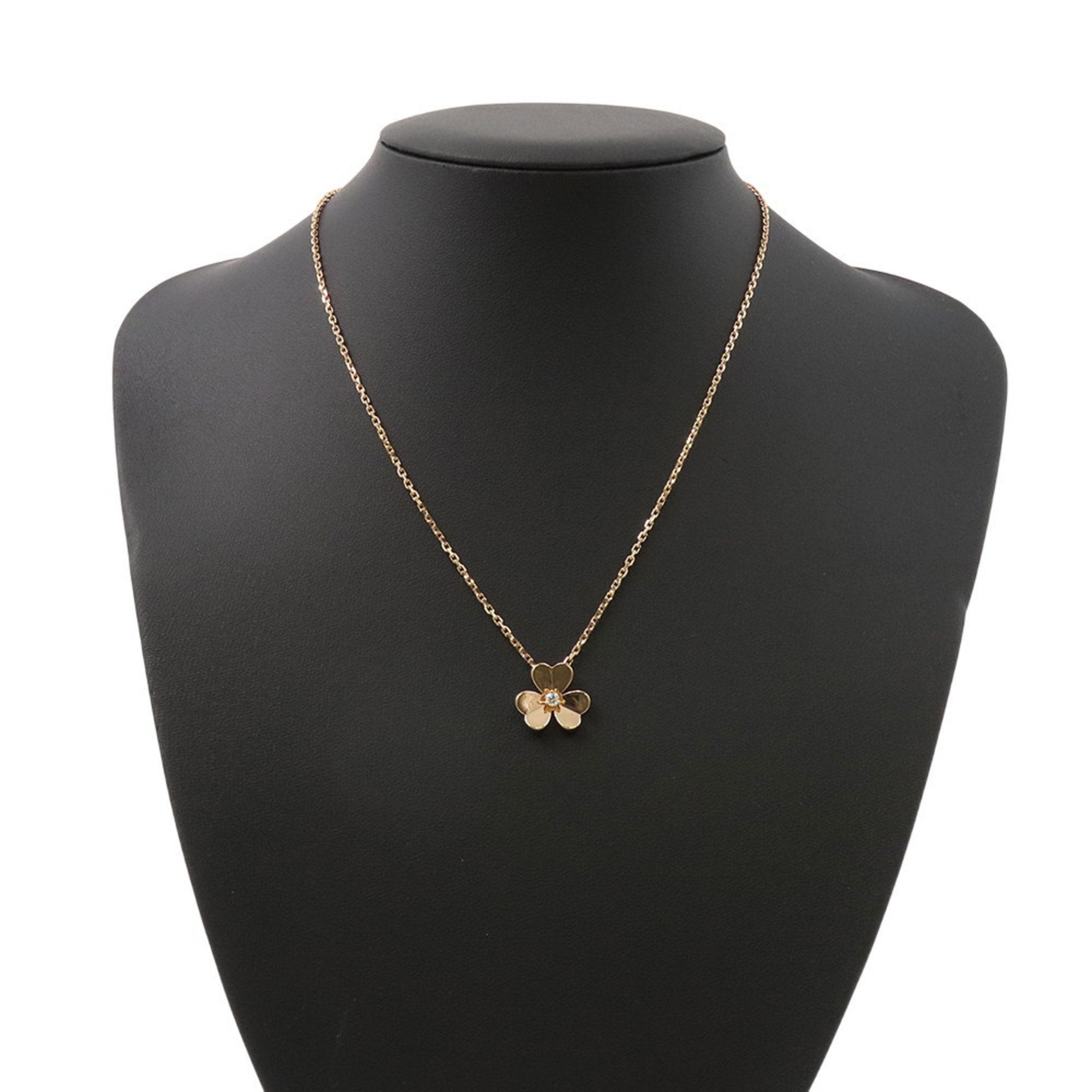 Pendant Necklace 18K Rose Gold with Diamond Small