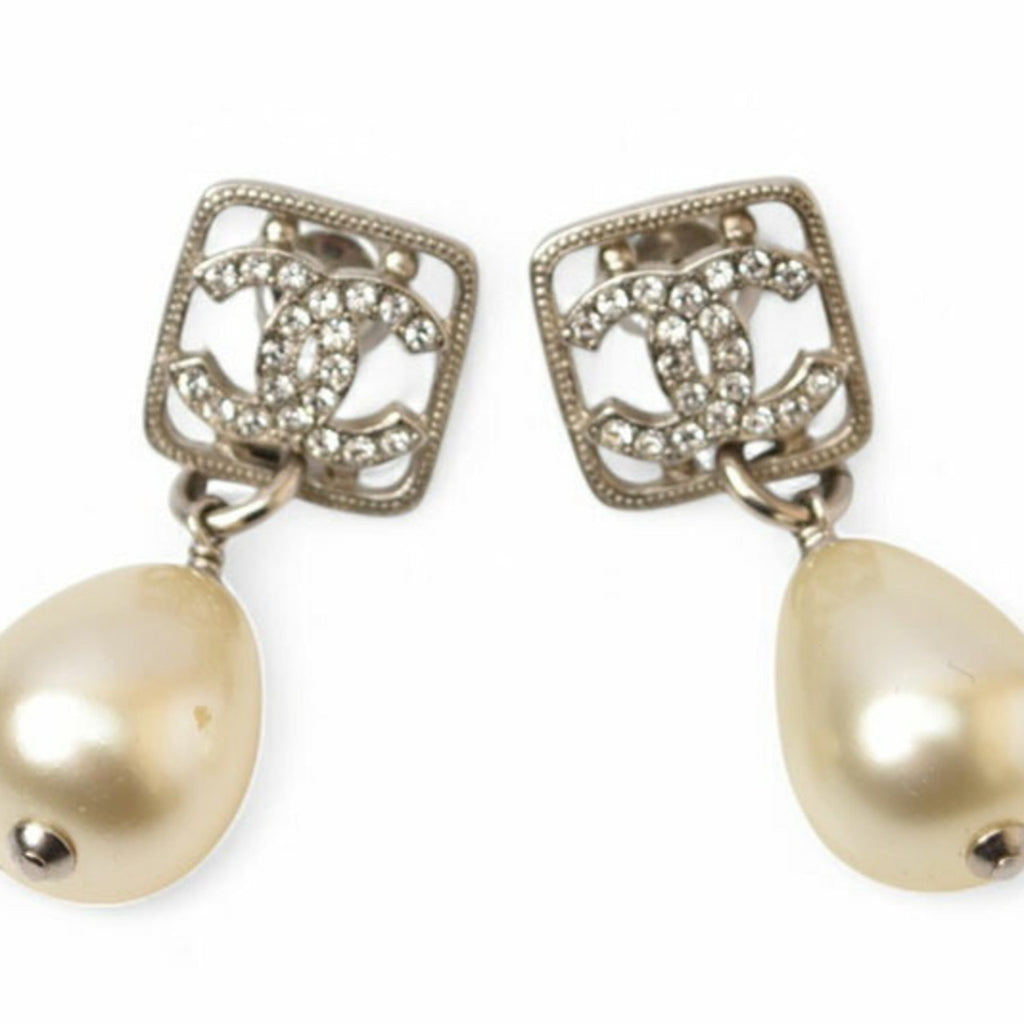 CC Logo Earrings Sterling Silver Silver-Tone Metal