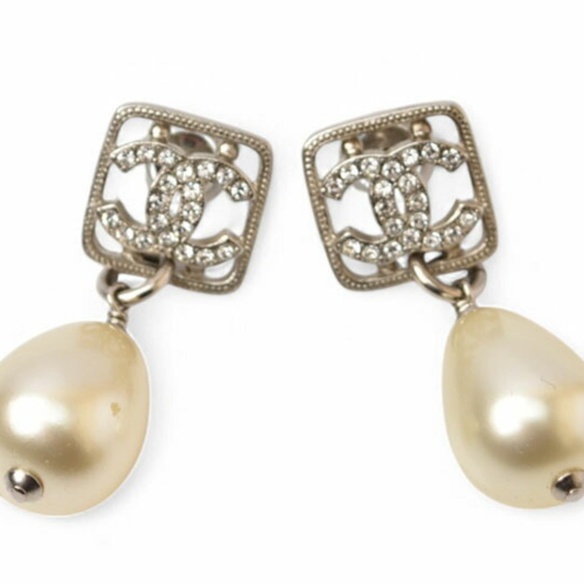 CC Logo Earrings Sterling Silver Silver-Tone Metal