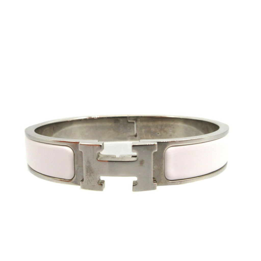 Click Clack H Bracelet Metal Silver White