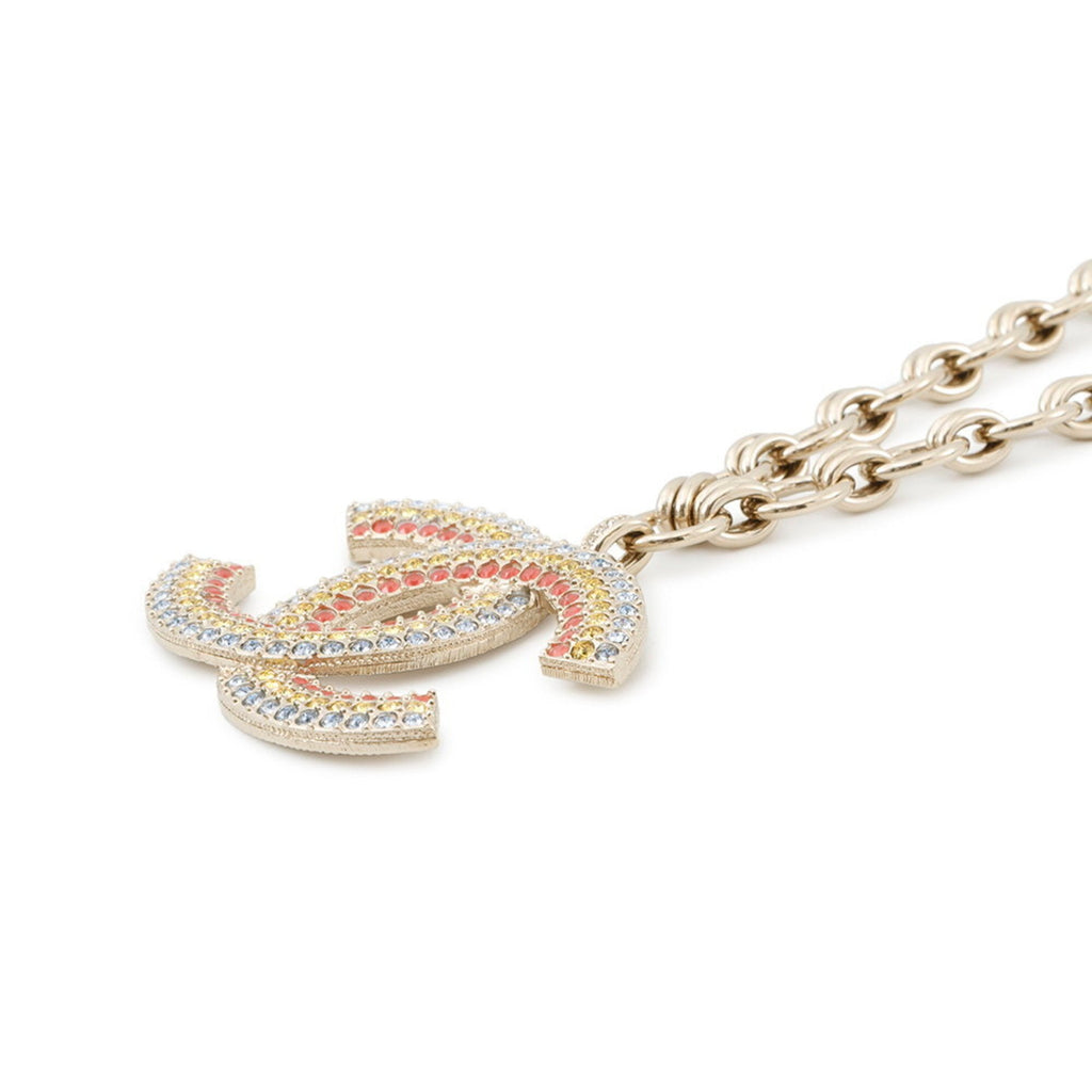 CC Logo Pendant Necklace Metal
