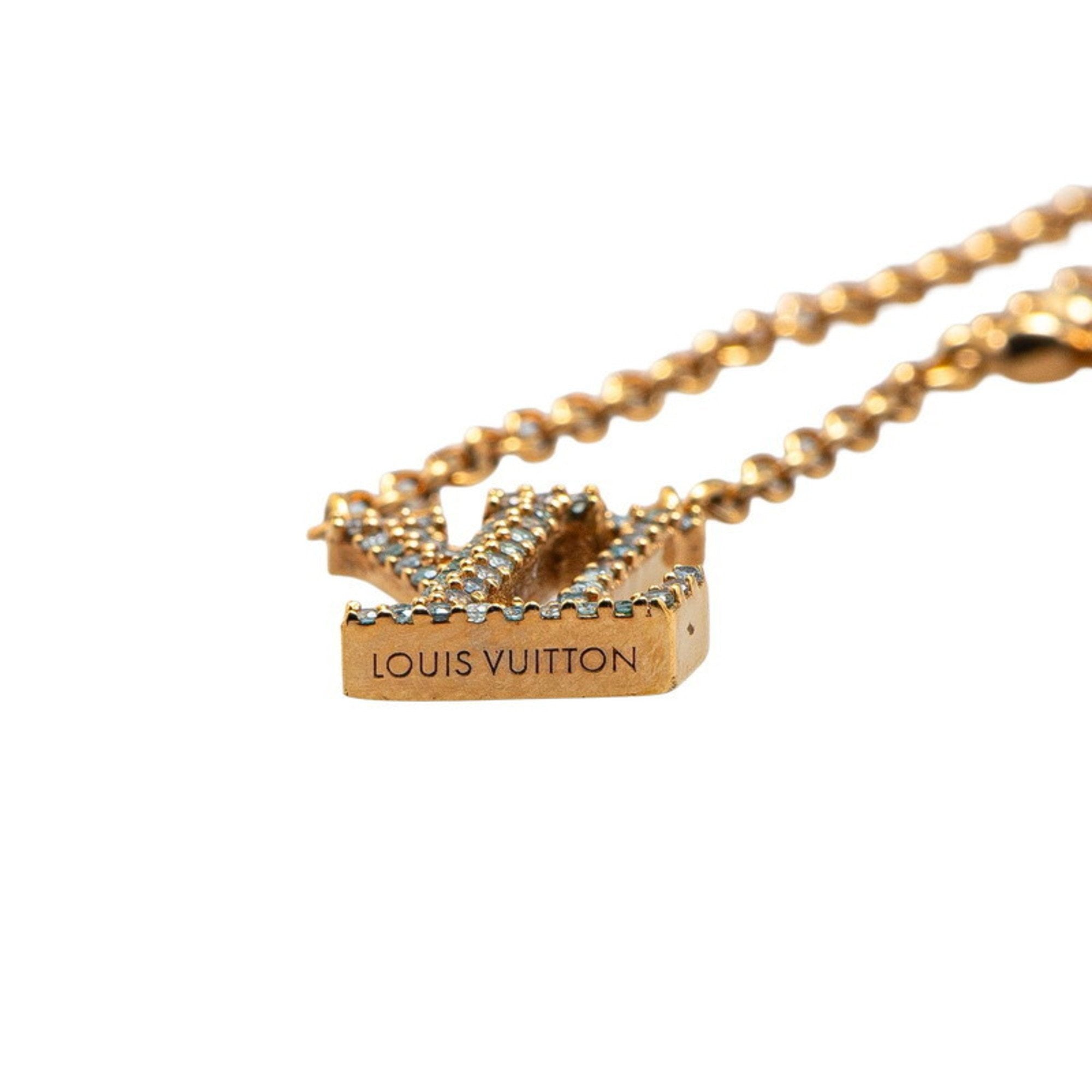 Pendant Necklace Gold and Rhinestone