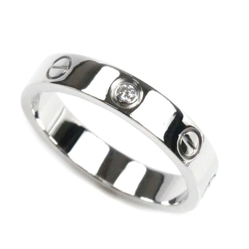Love Ring 18K White Gold Mini with Diamond