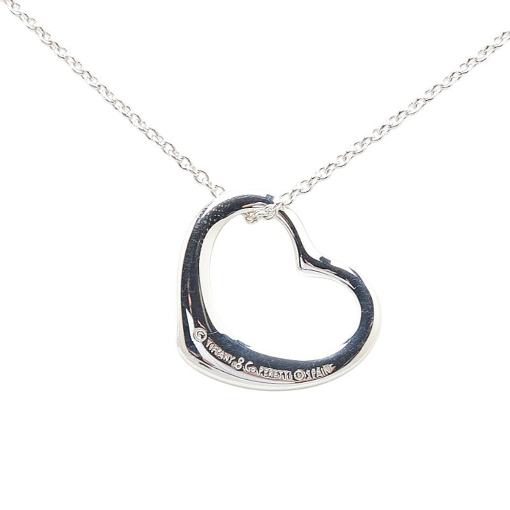 Open Heart Pendant Necklace Sterling Silver 18.2mm