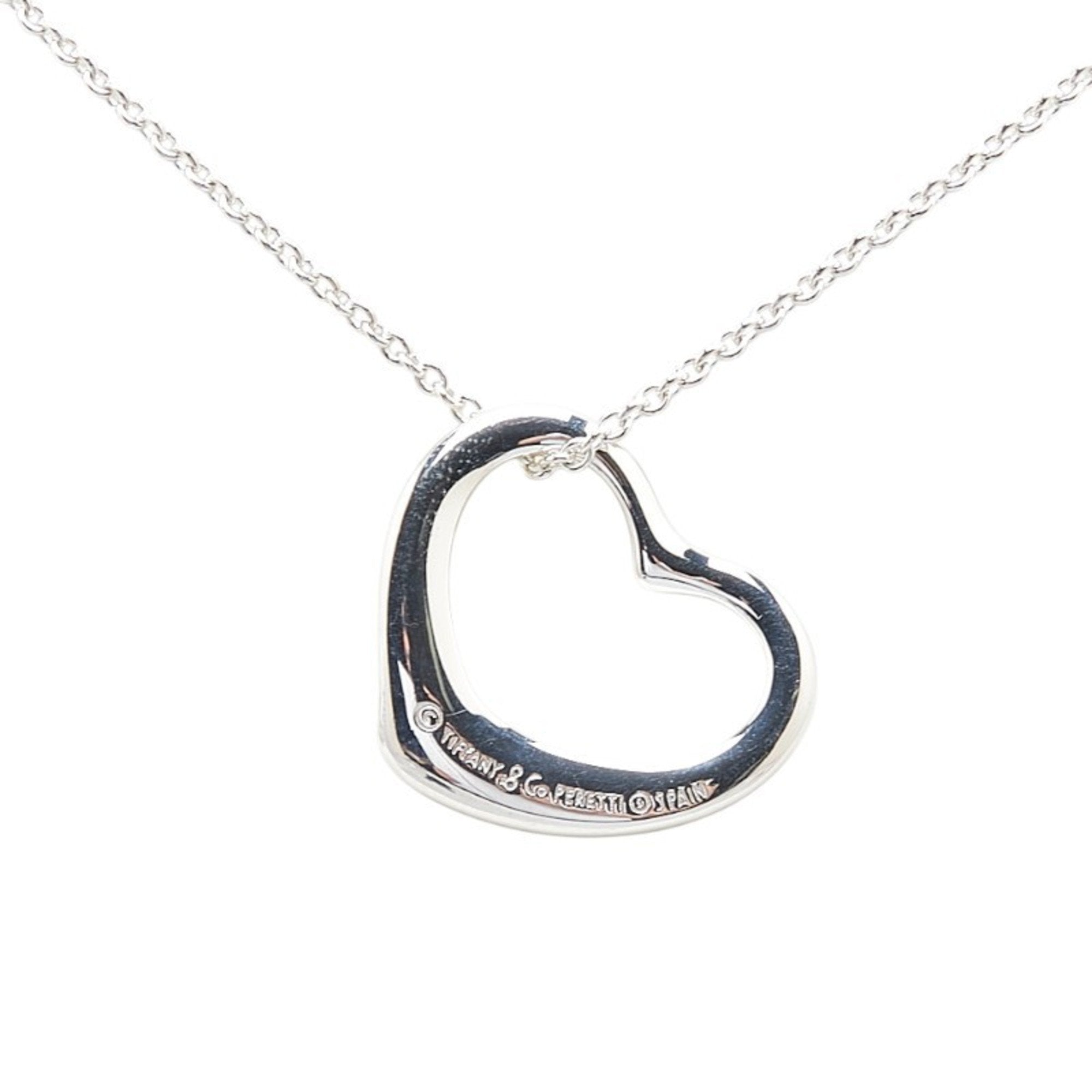 Open Heart Pendant Necklace Sterling Silver 18.2mm