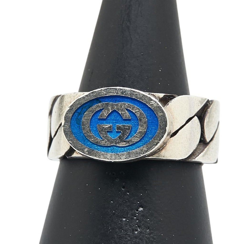 Interlocking G Band Ring Sterling Silver