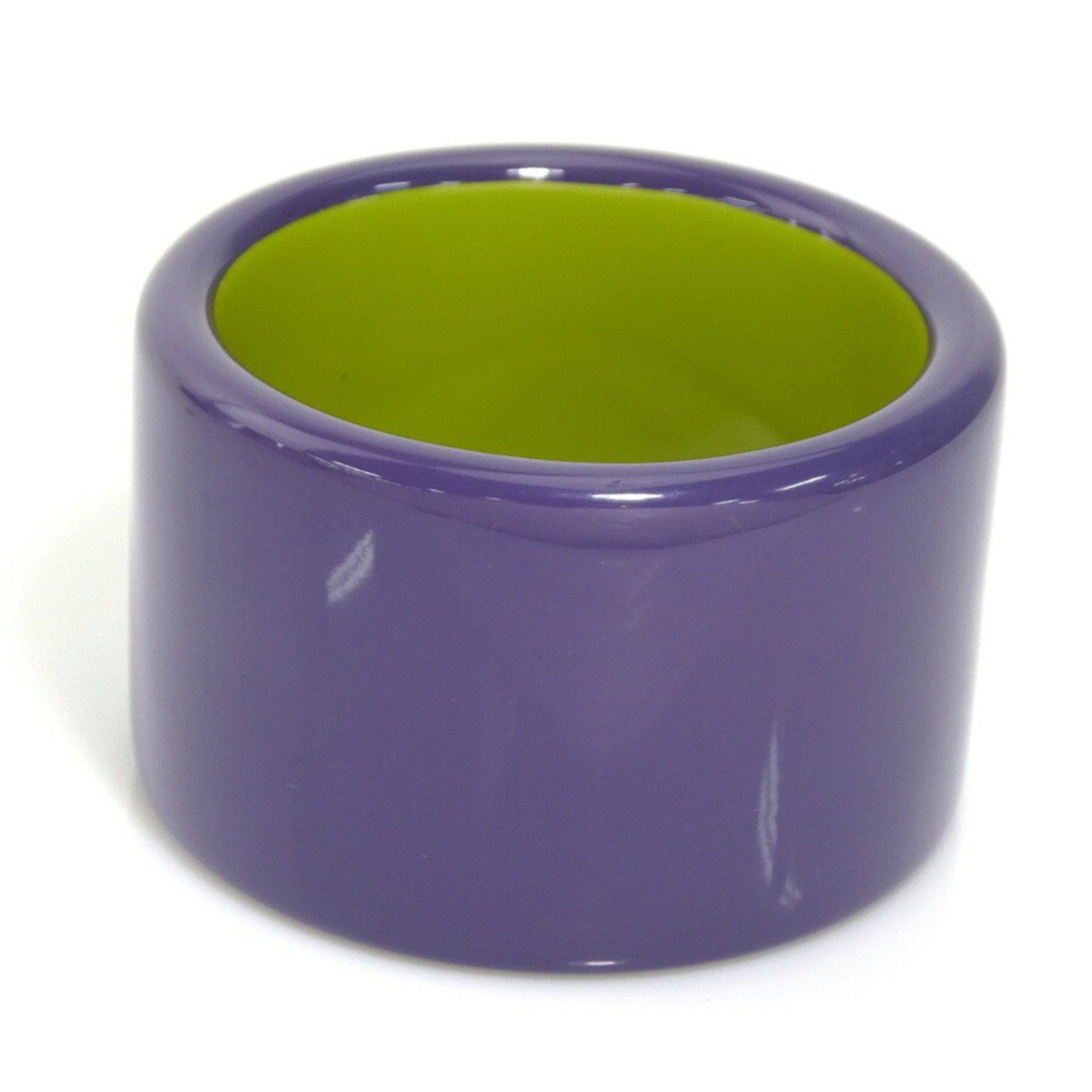 Bangle Bracelet Lacquer and Wood Green Purple Yellow