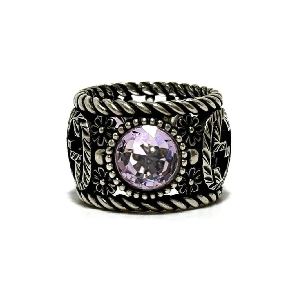 Ring Sterling Silver with Rhinestone