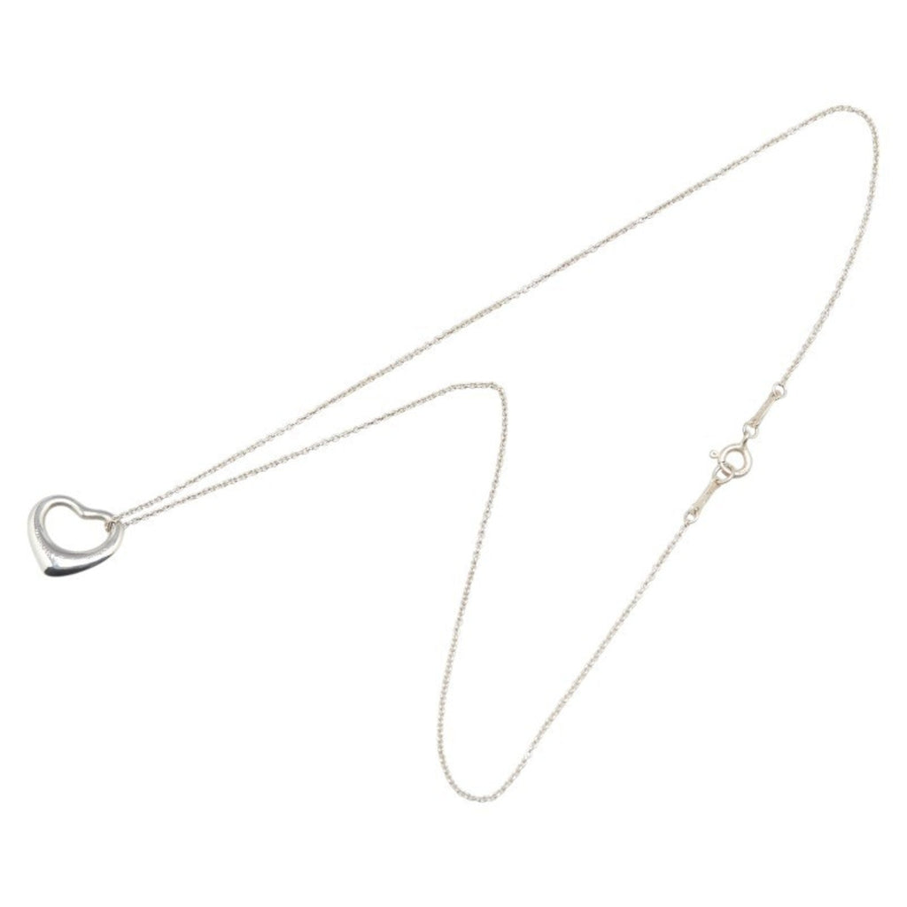 Open Heart Pendant Necklace Sterling Silver 14.5mm