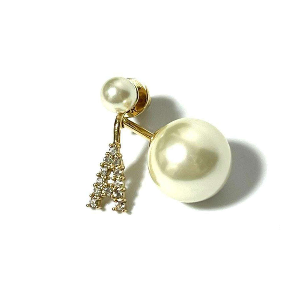 Ring Metal and Artificial Pearl and Rhinestone