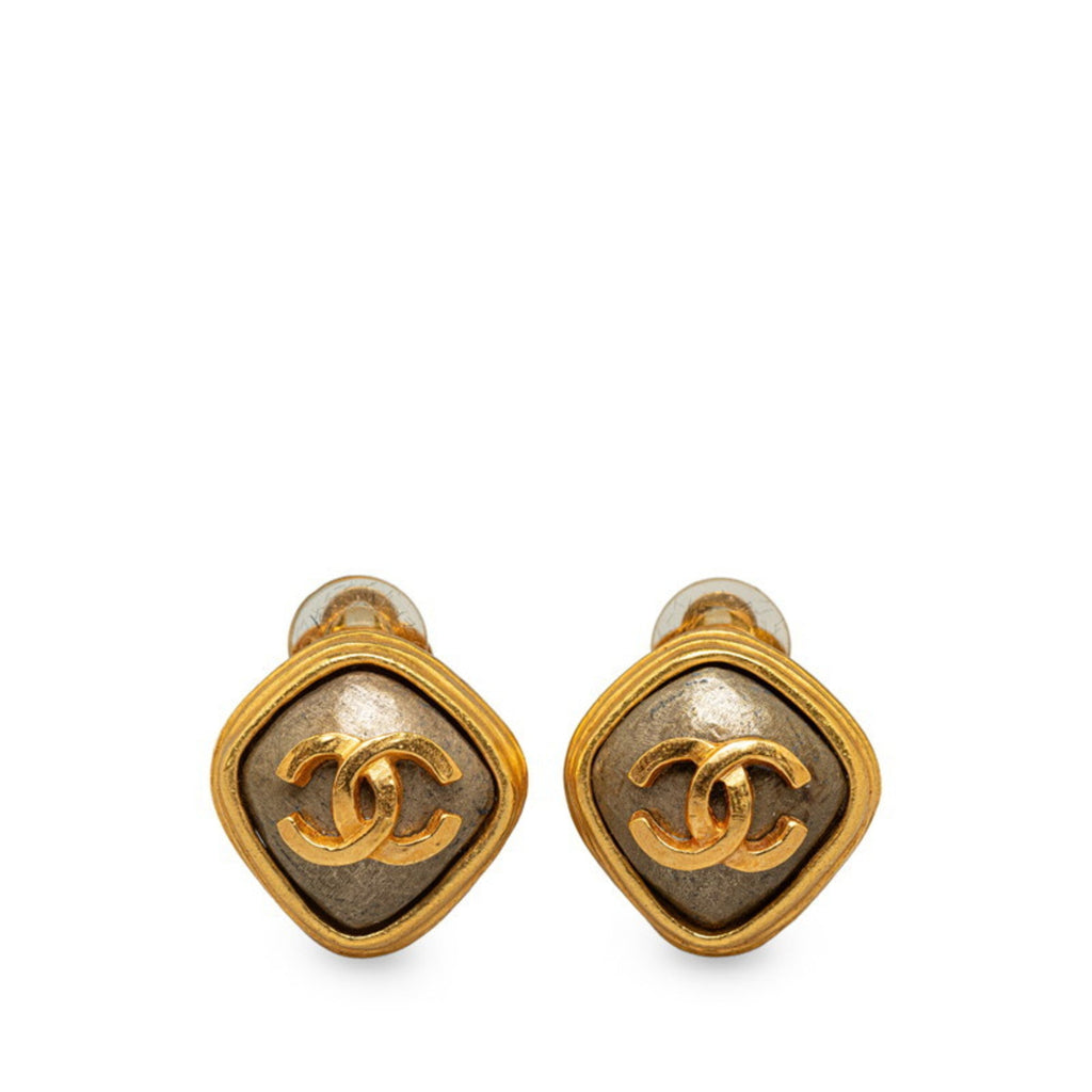 CC Logo Earrings Metal Gold-Tone Metal