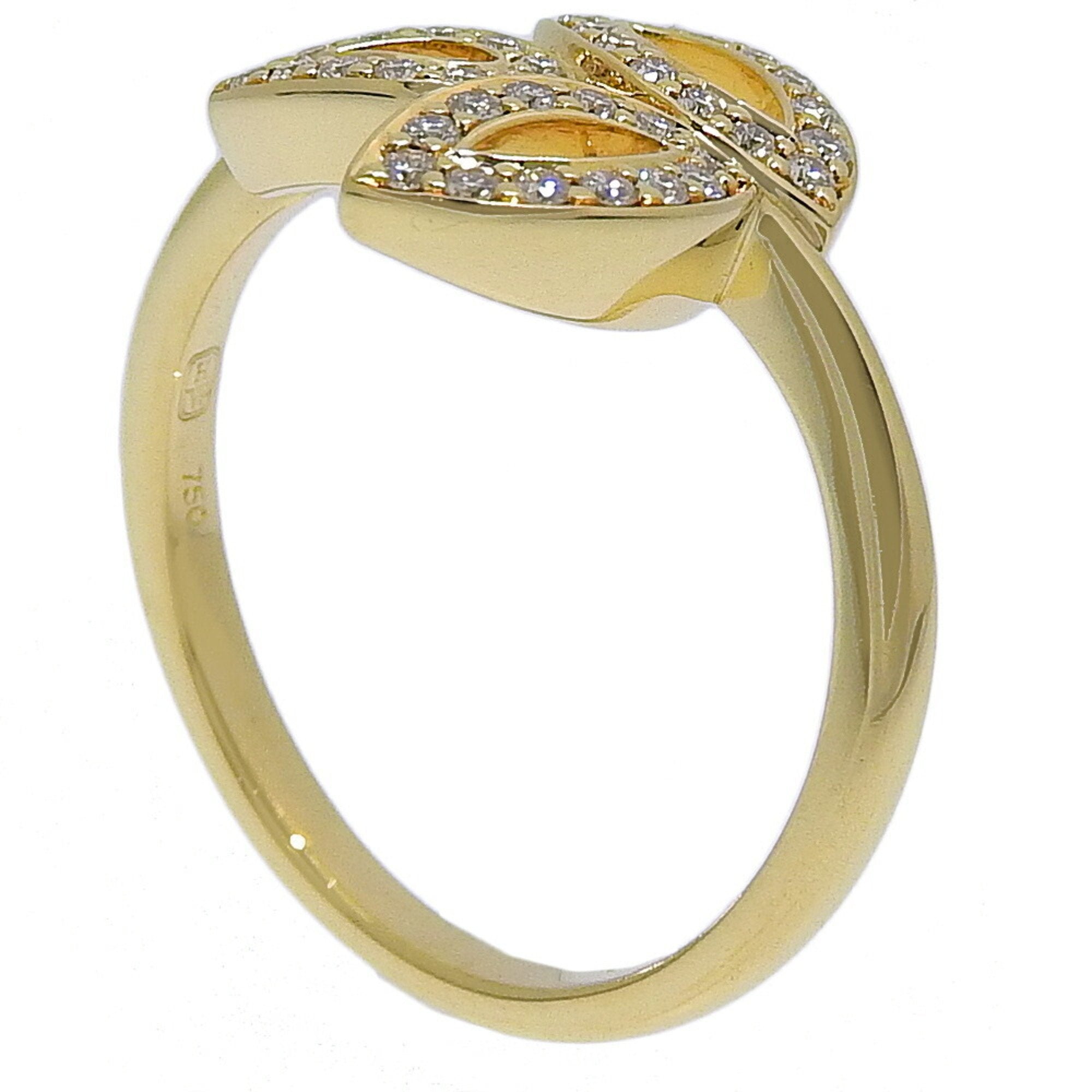Lily Cluster Mini Ring 18K Yellow Gold with Diamond