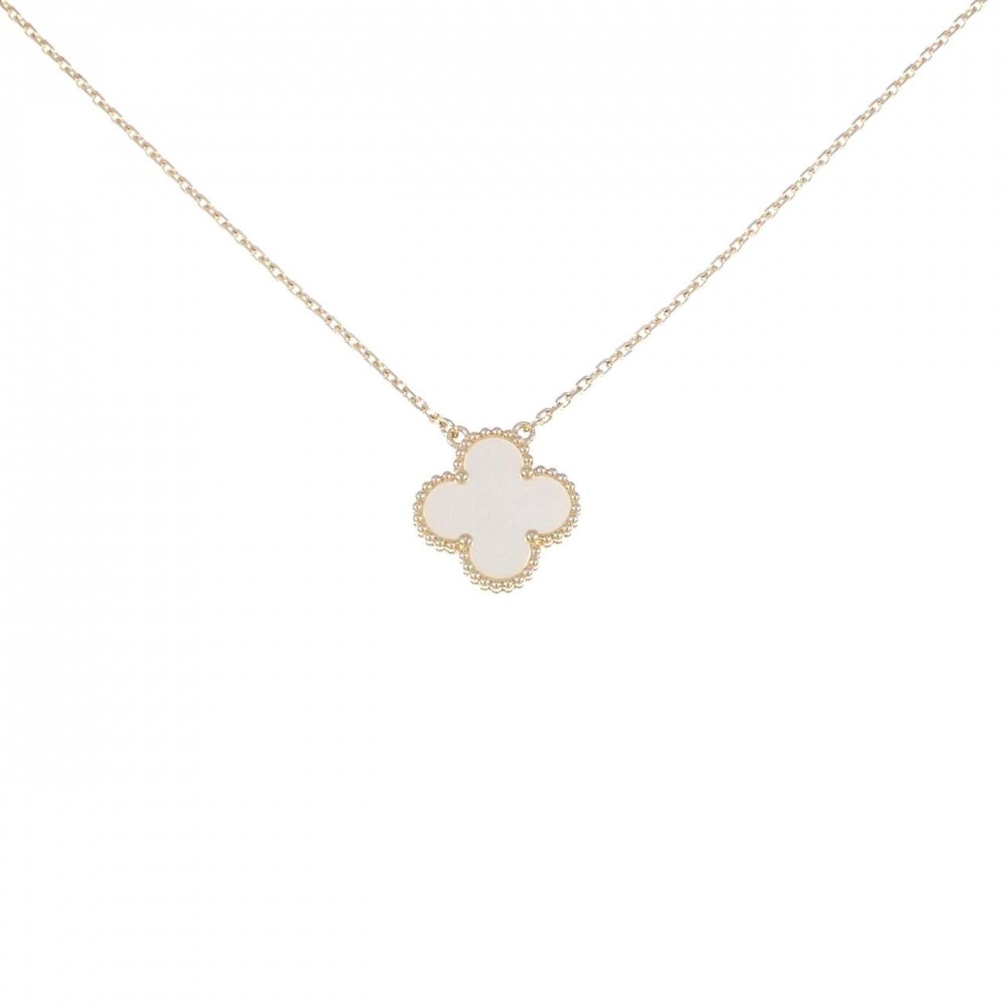 Vintage Alhambra Pendant Necklace 18K Yellow Gold