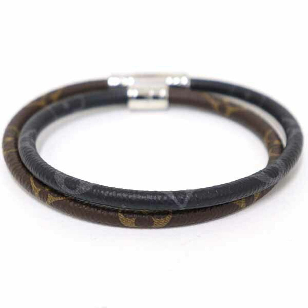 Keep It Bracelet Canvas and Monogram Eclipse Black Brown Silver
