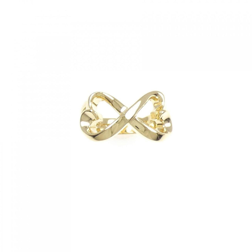 Double Loving Heart Band Ring 18K Yellow Gold
