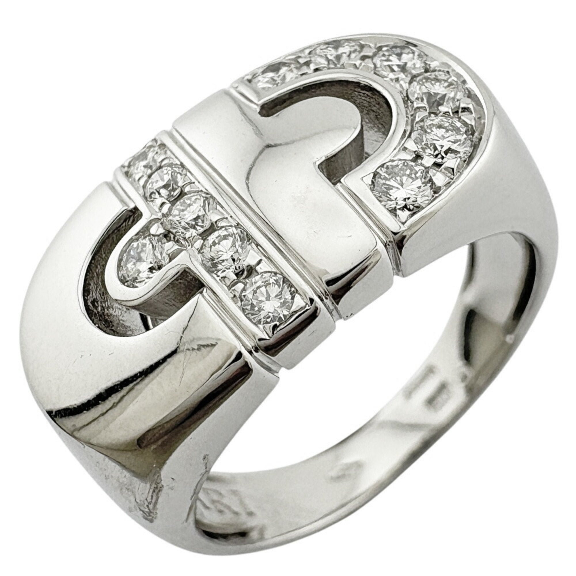 Parentesi Band Ring 18K Yellow Gold with Diamond