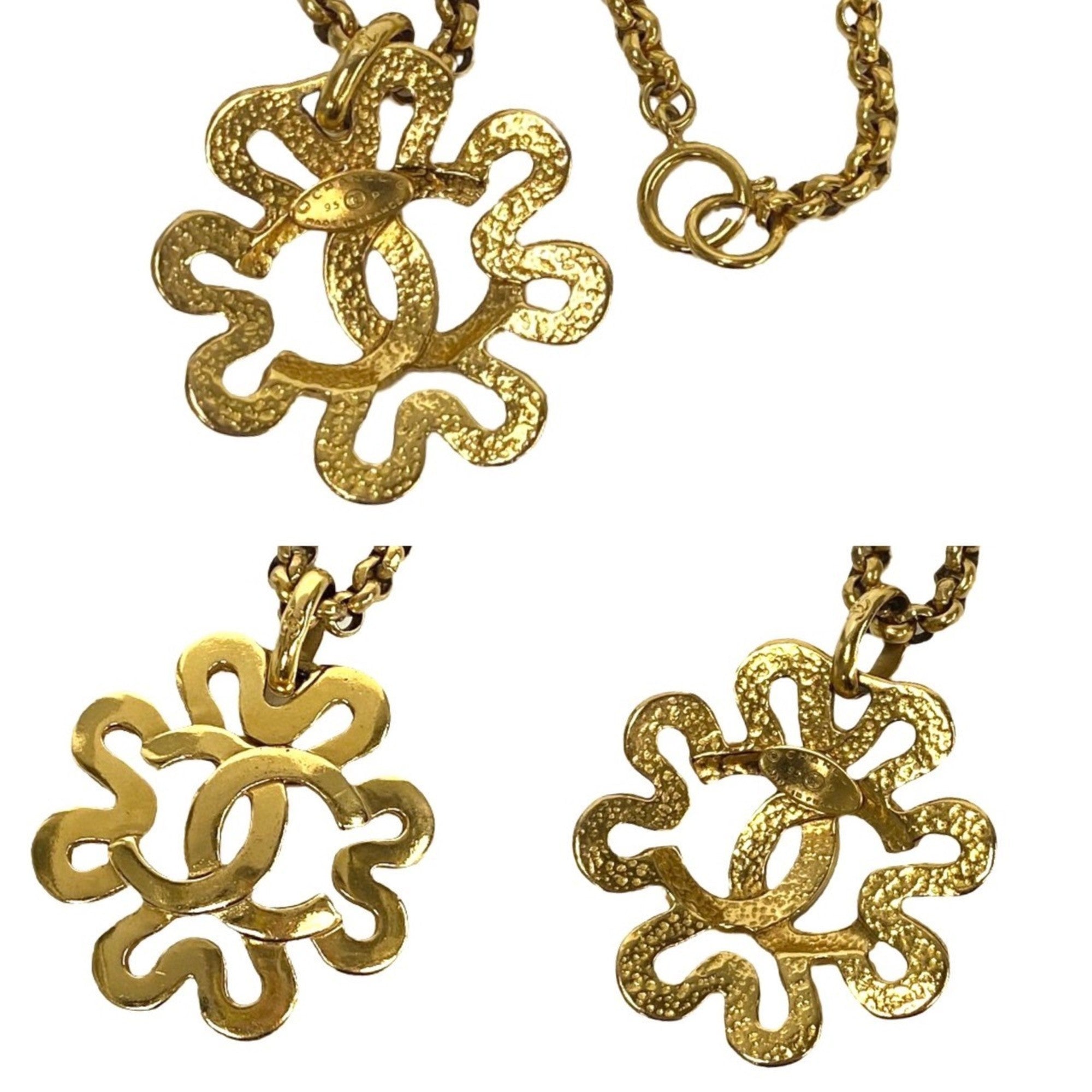 CC Logo Chain Pendant Necklace Metal