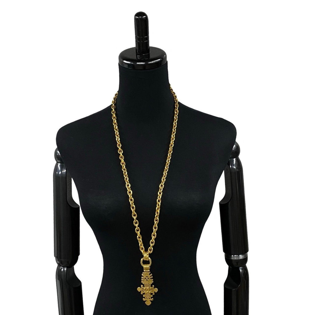 CC Logo Chain Pendant Necklace Metal