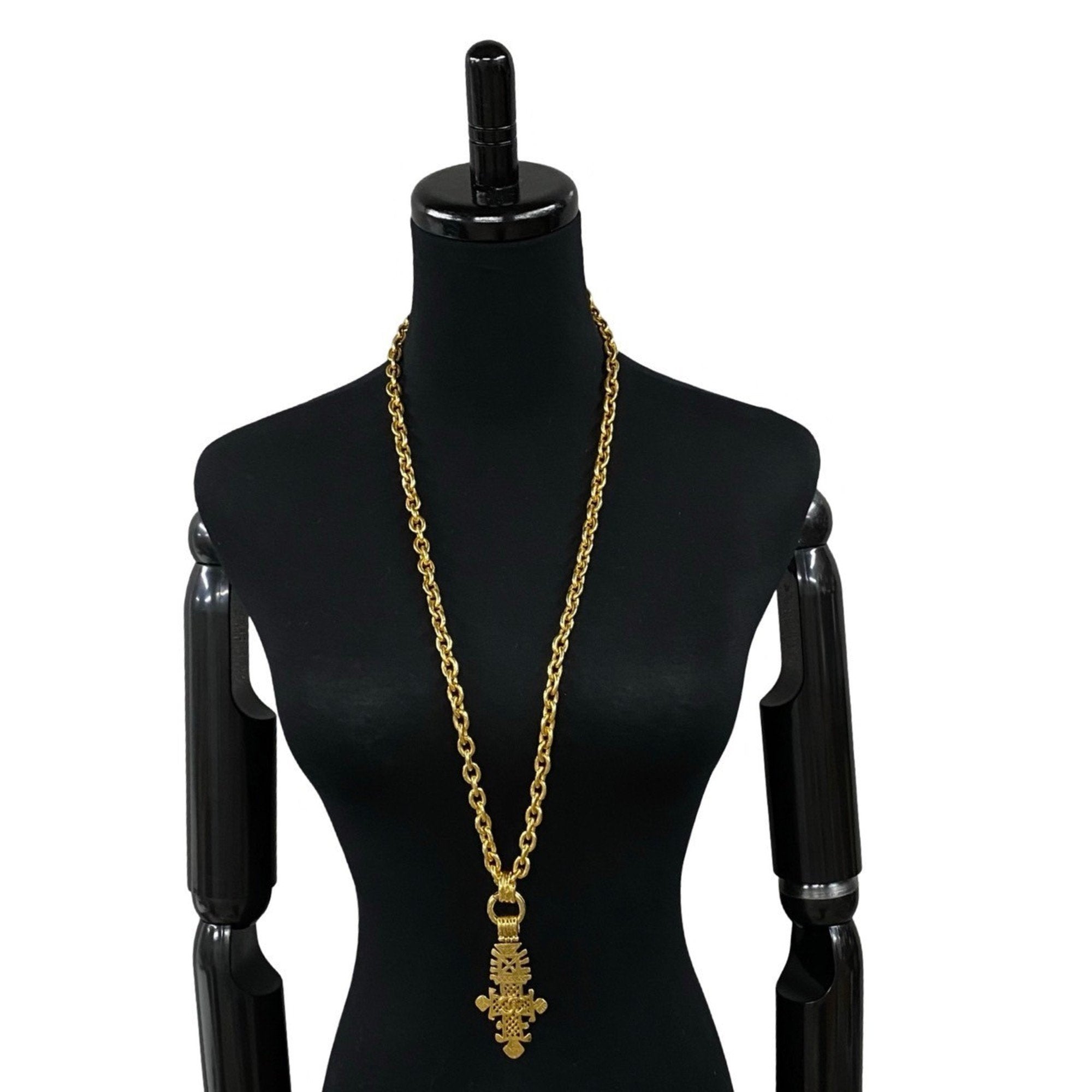 CC Logo Chain Pendant Necklace Metal