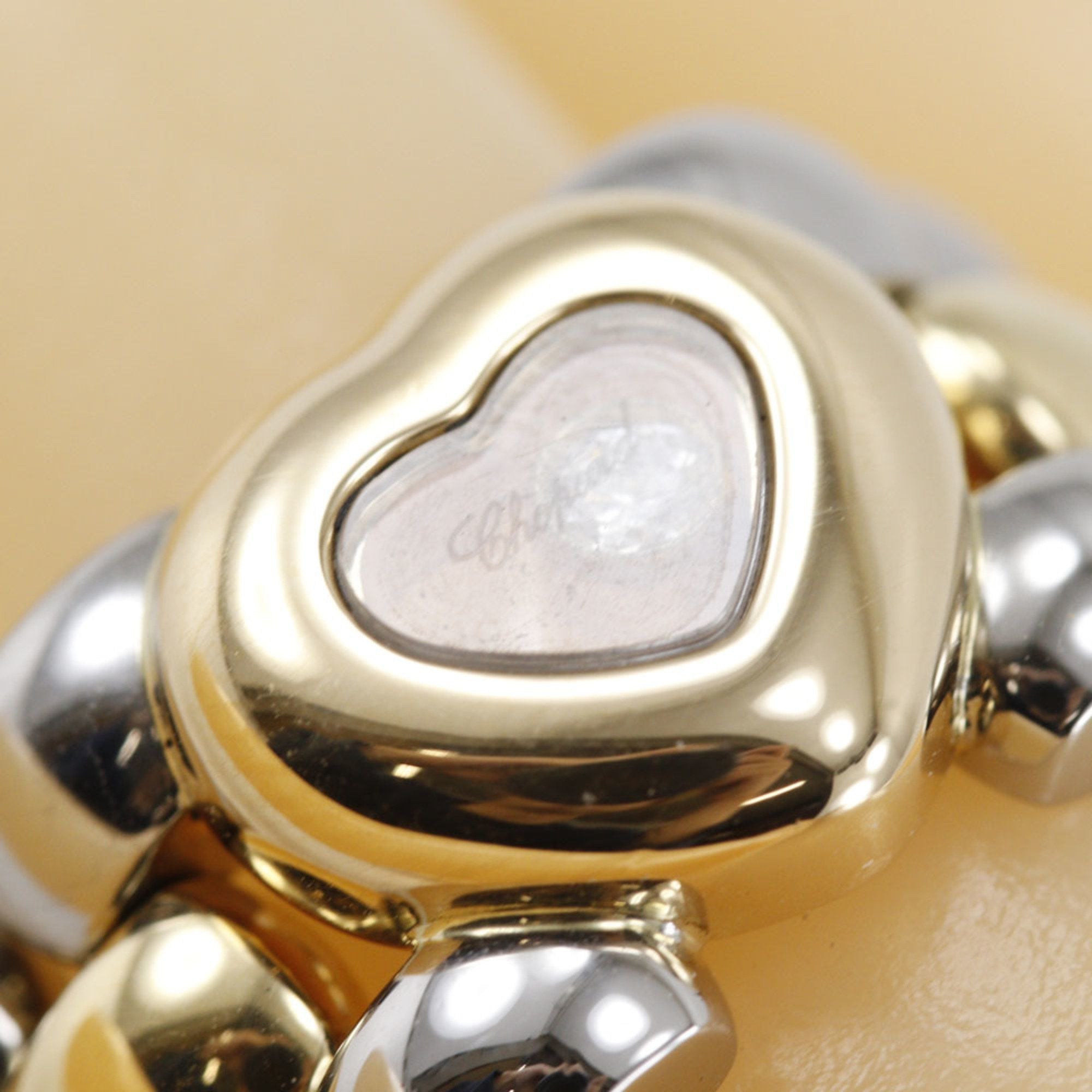 Happy Diamonds Ring 18K Yellow Gold and Stainless Steel with Diamond