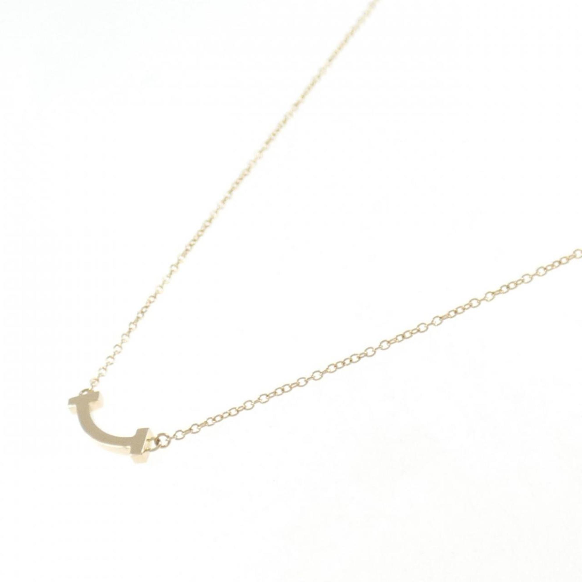T Smile Mini Pendant Necklace 18K Rose Gold