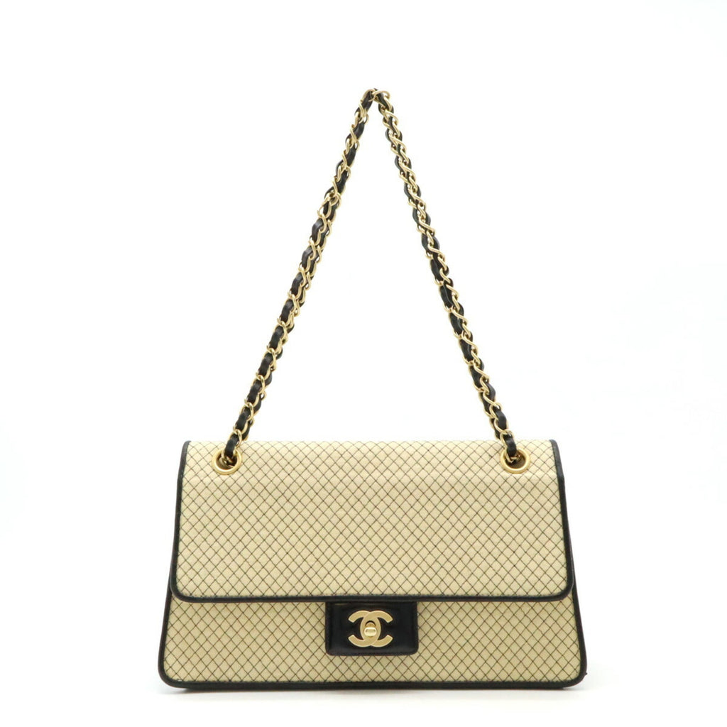 Vintage CC Chain Flap Bag Quilted Jersey Medium