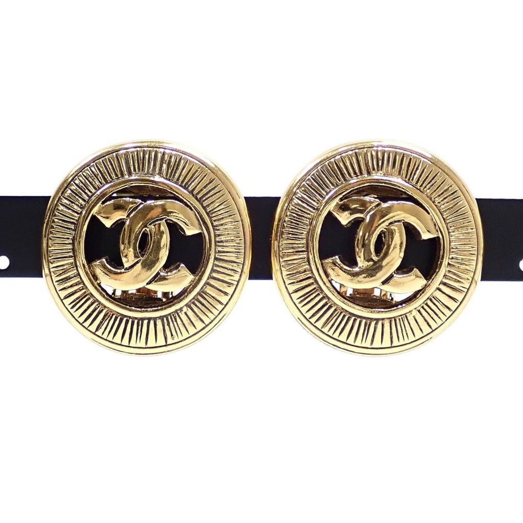 CC Logo Clip-On Earrings Metal Gold-Tone Metal