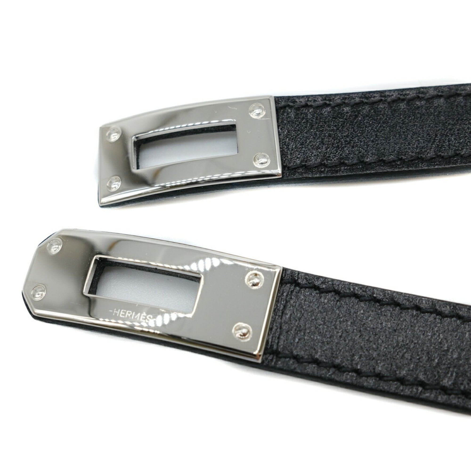 Kelly Bracelet Double Tour Box Calf Leather Black