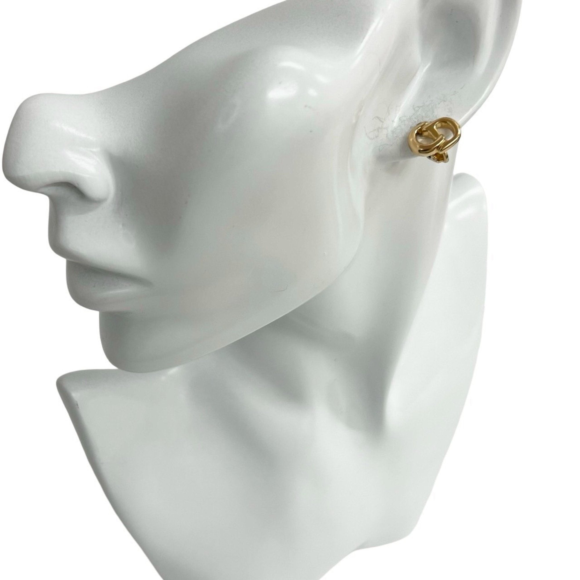 Earrings Logo Gold-Tone Metal