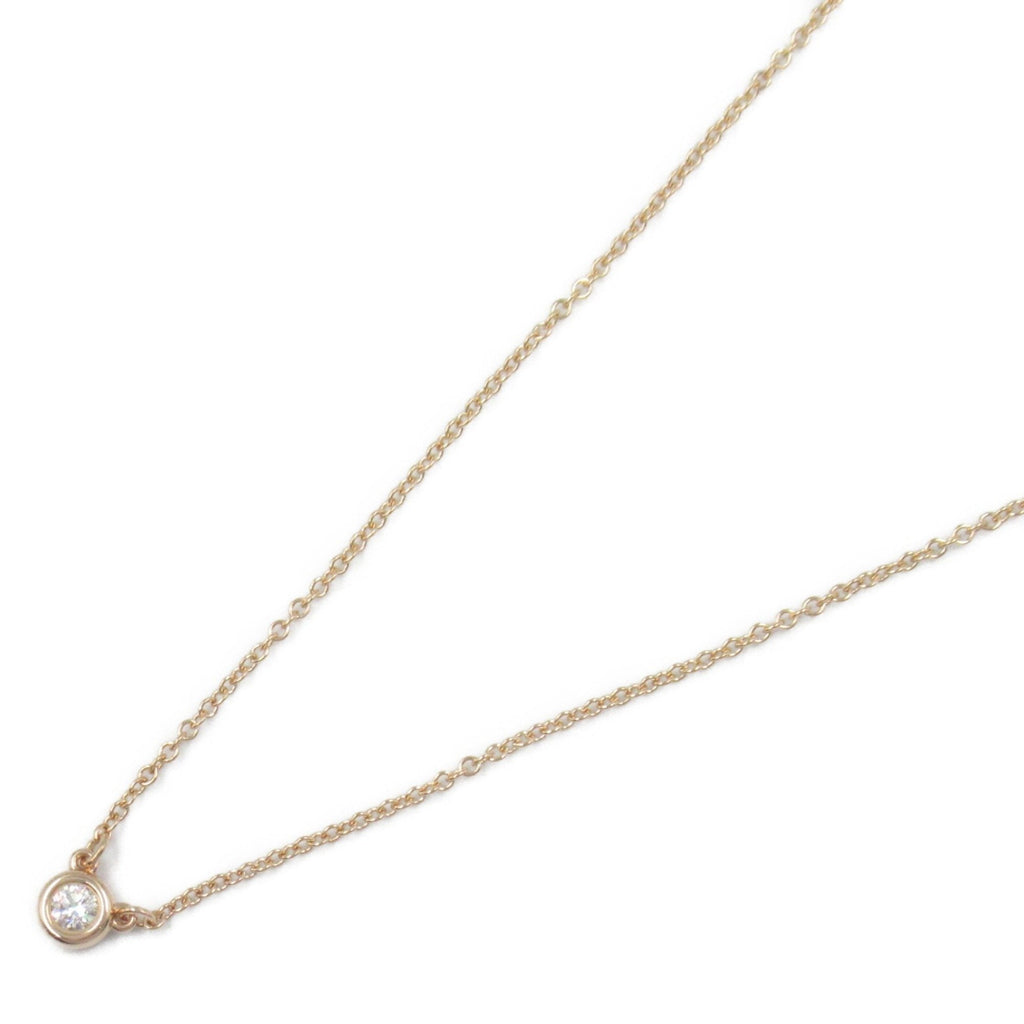 Elsa Peretti Diamonds By The Yard Pendant Necklace 18K Rose Gold and Diamond