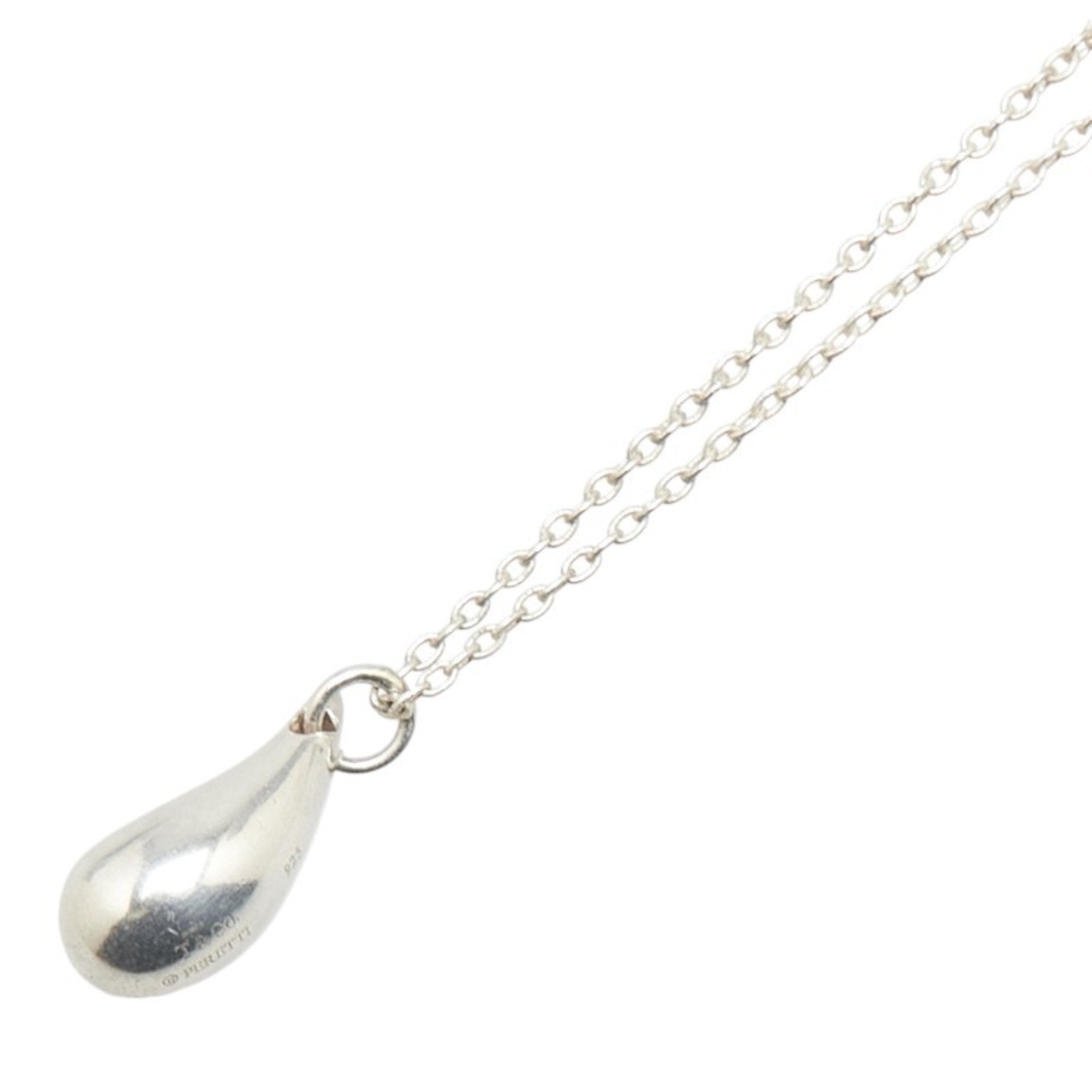 Teardrop Pendant Necklace Sterling Silver