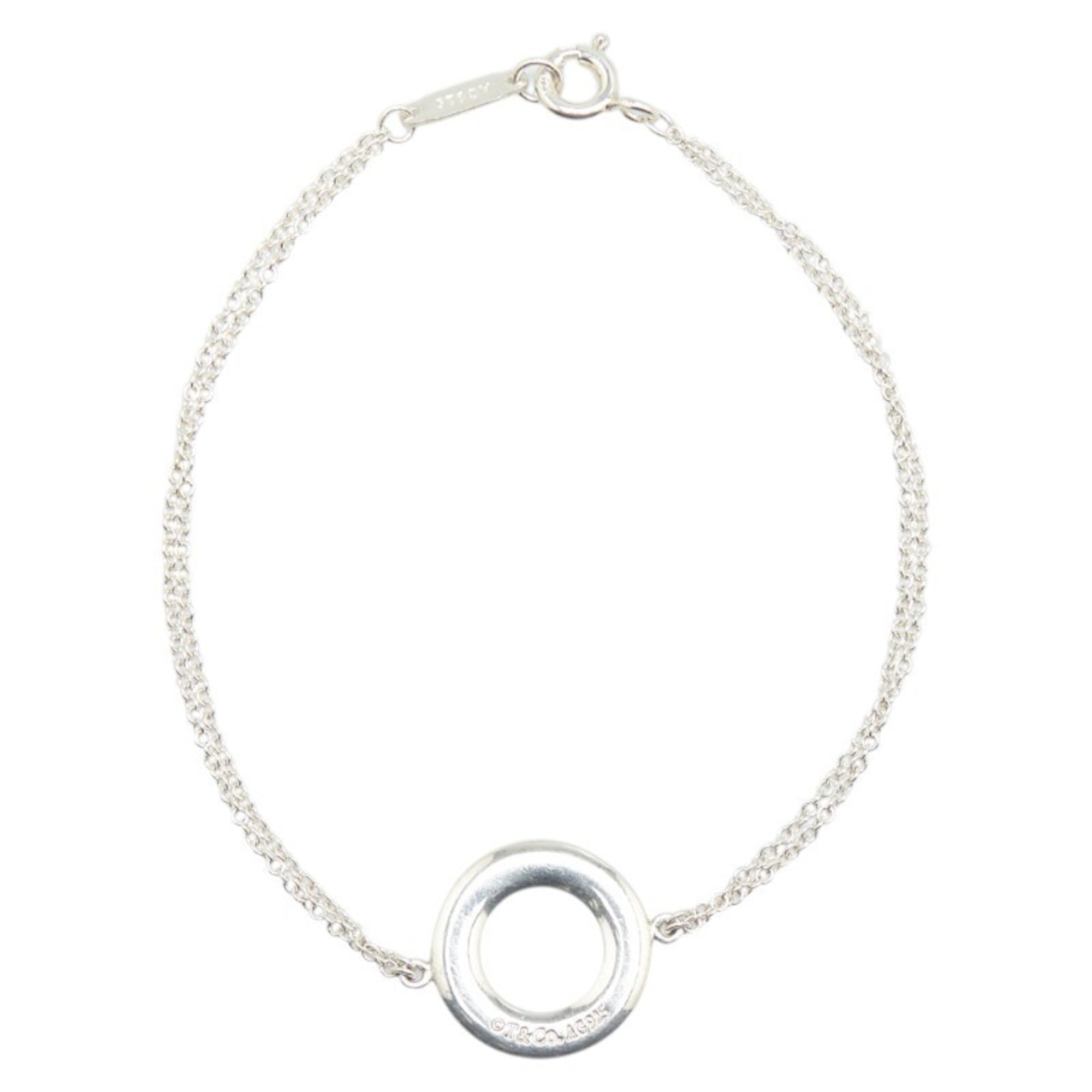 Circle Bracelet Double Chain Sterling Silver