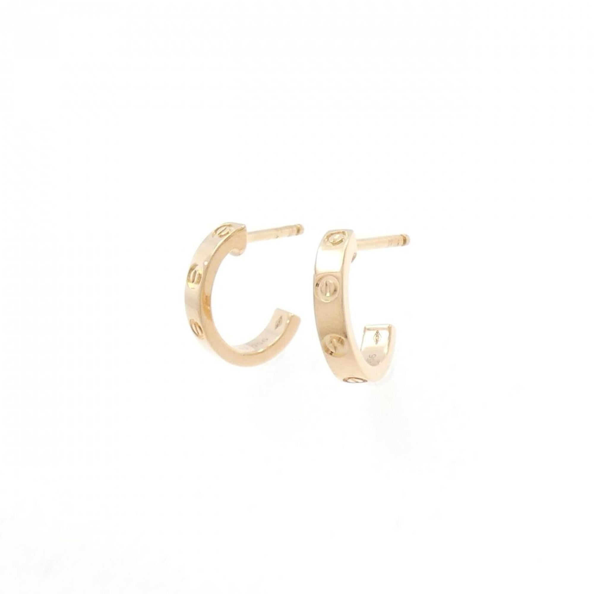 Love Mini Half Hoop Earrings 18K Rose Gold 18K Rose Gold