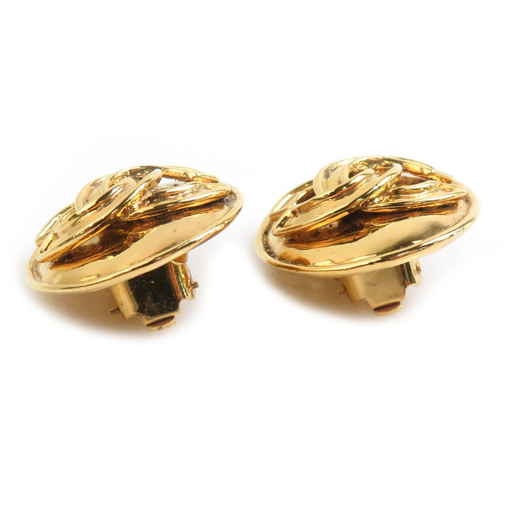 CC Logo Clip-On Earrings Gold-Tone Metal Gold-Tone Metal