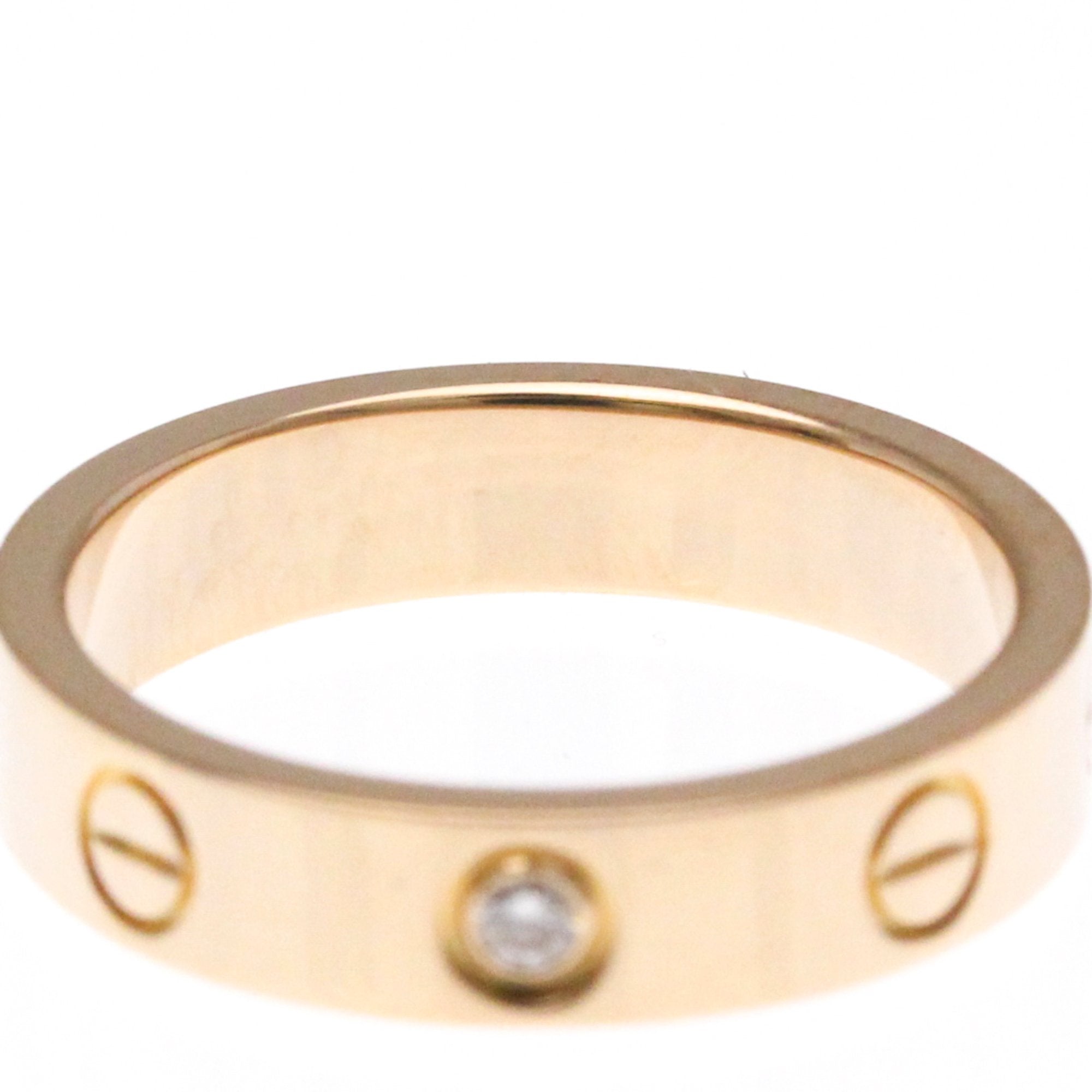 Love Ring 18K Rose Gold Mini with Diamond