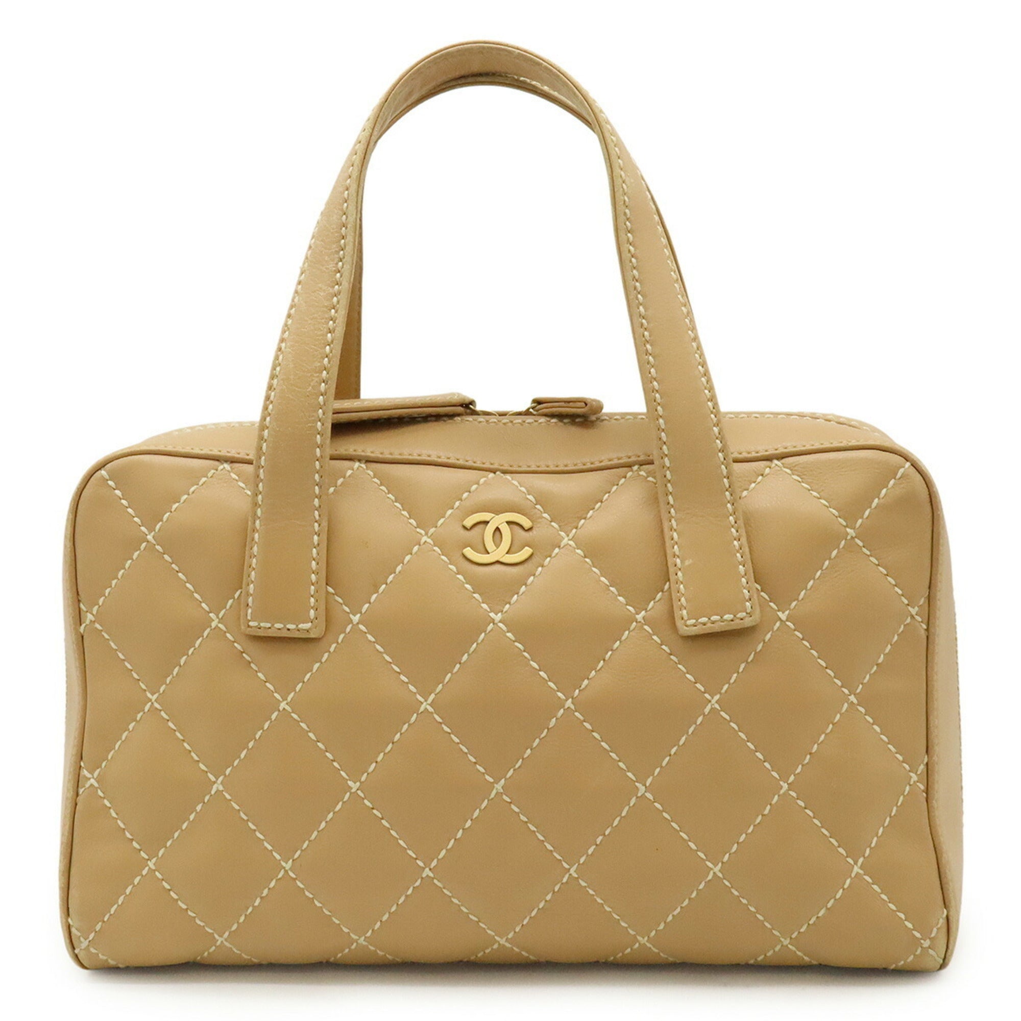 Surpique Zip Around Satchel Quilted Leather Medium