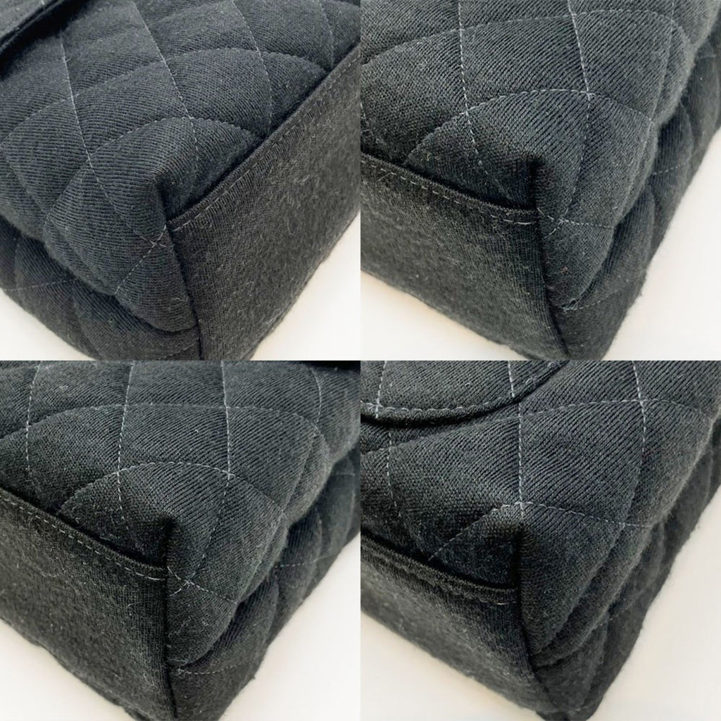 Vintage Classic Top Handle Flap Bag Quilted Caviar Medium