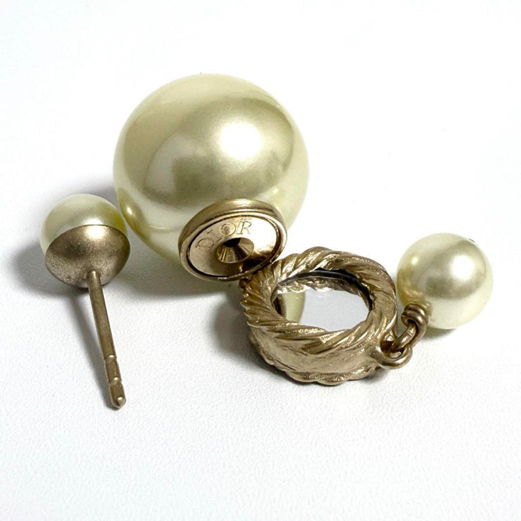 Tribal Earrings Artificial Pearl and Metal
