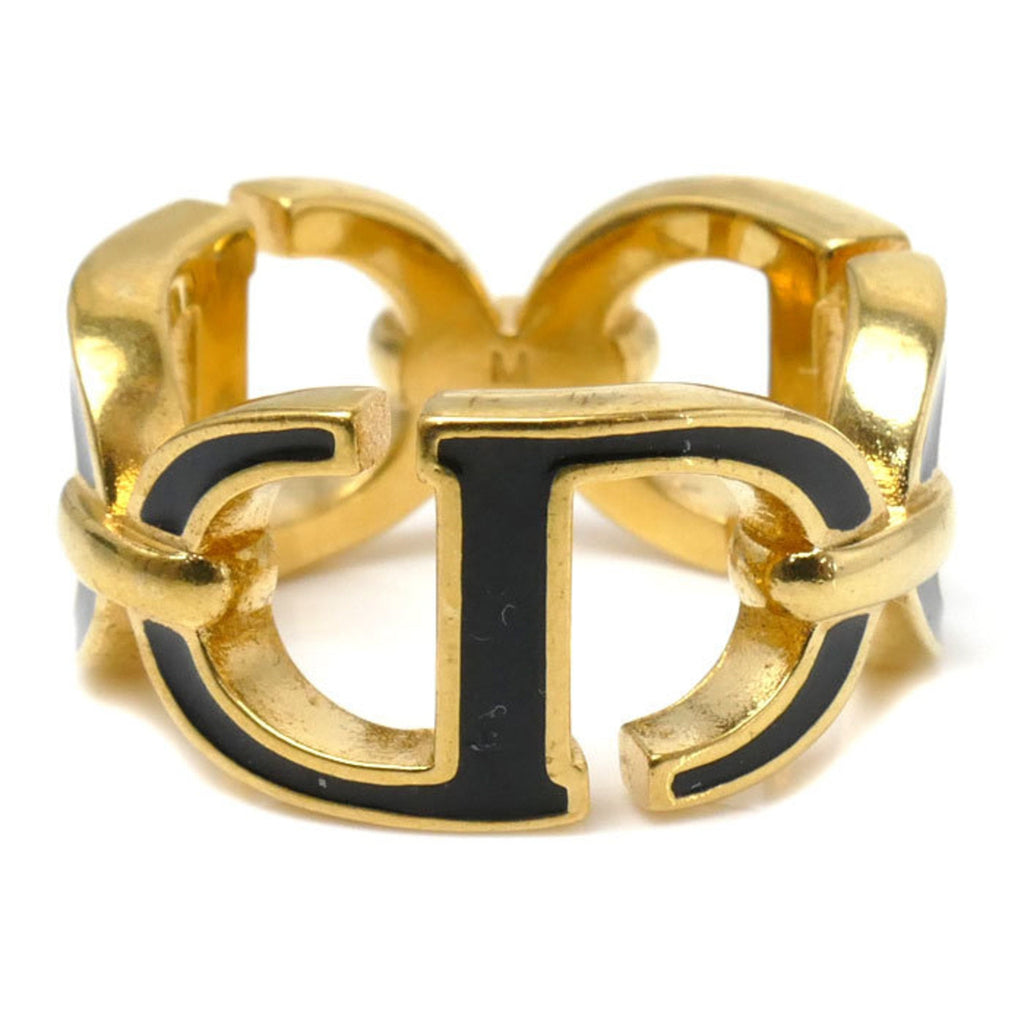 Band Ring Lacquer and Metal Black and Gold