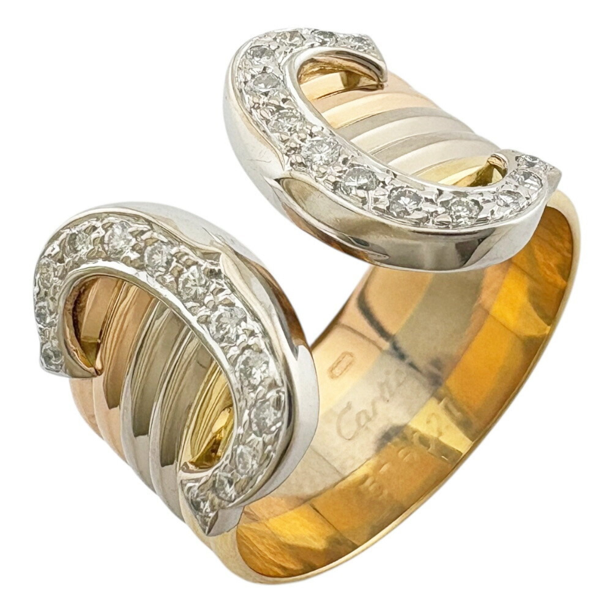 Ring 18K Yellow Gold and White Gold and Rose Gold with Diamond