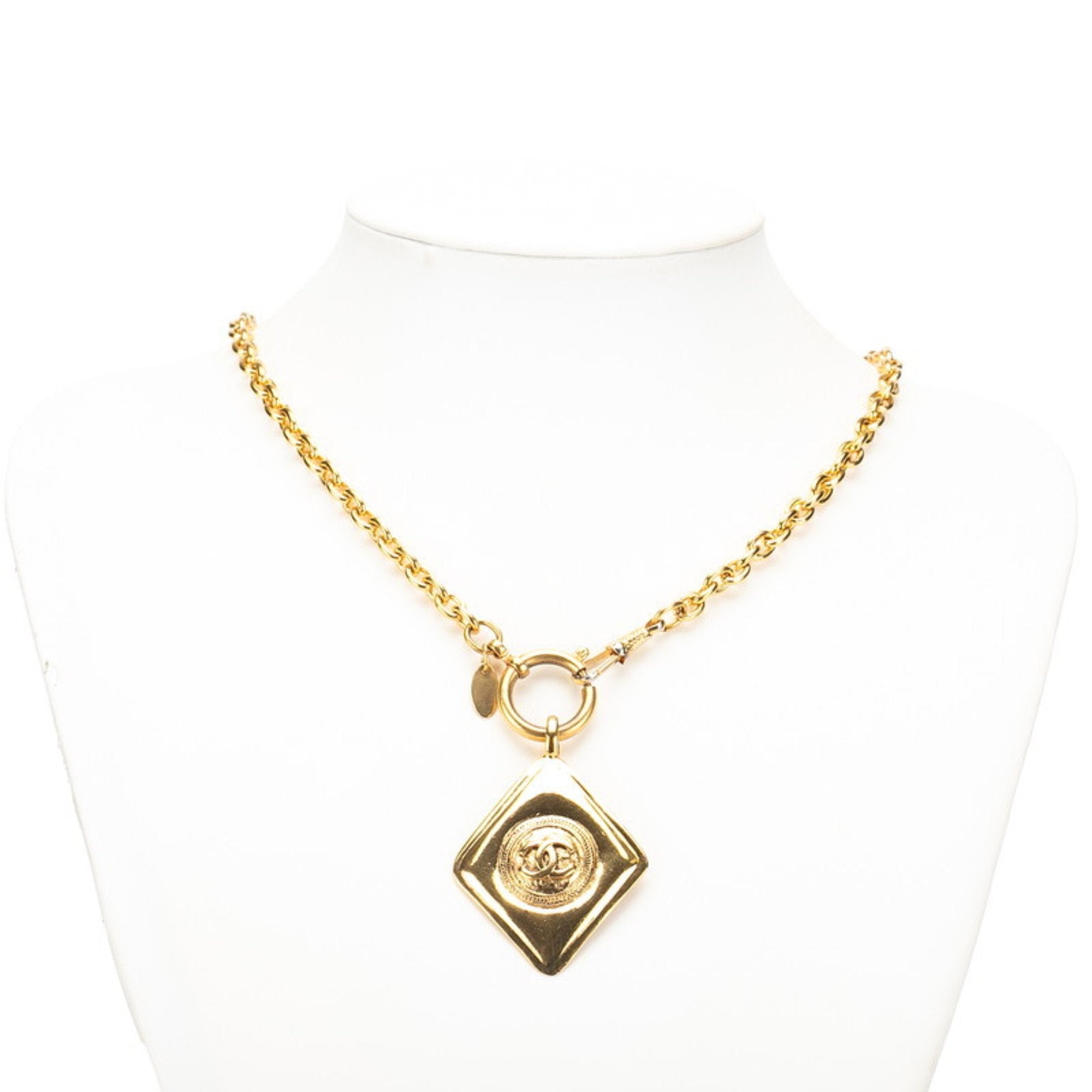 CC Logo Pendant Necklace Metal