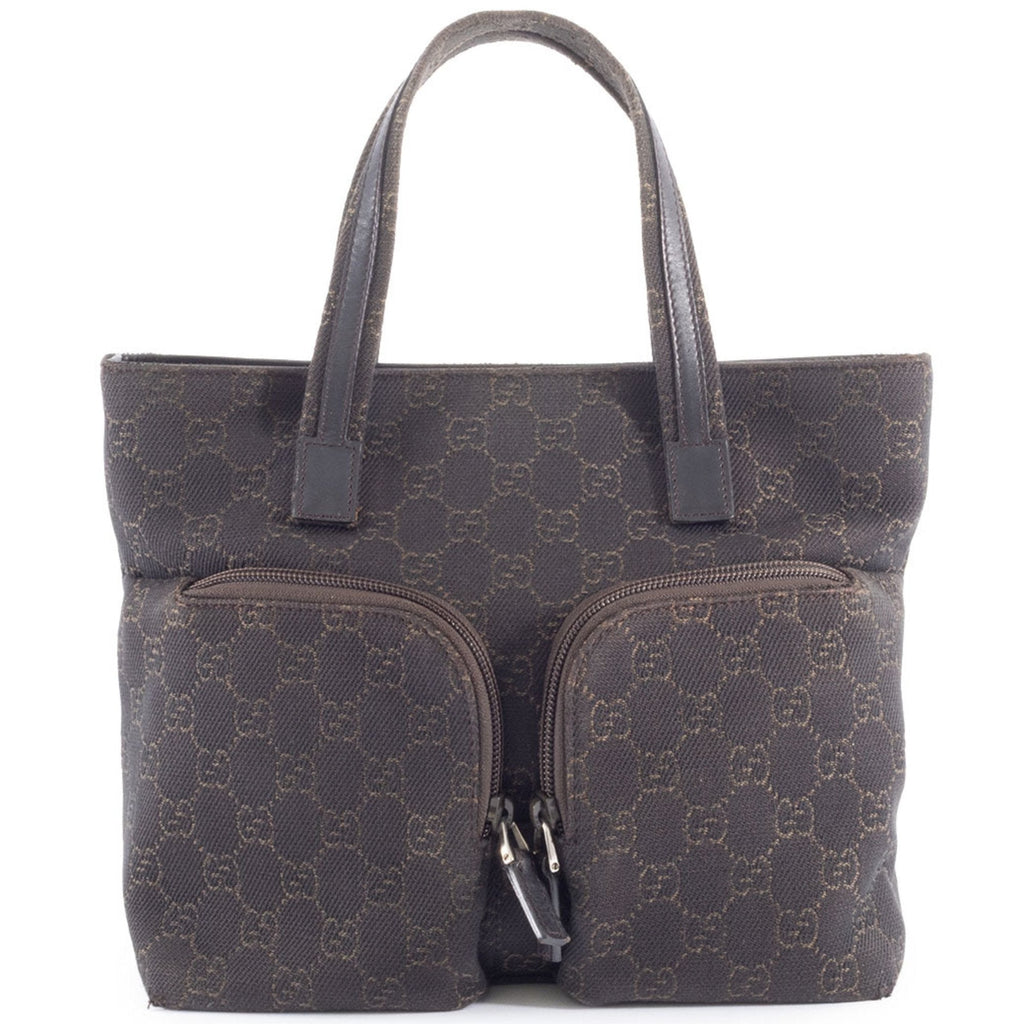 Double Pocket Tote GG Canvas Small