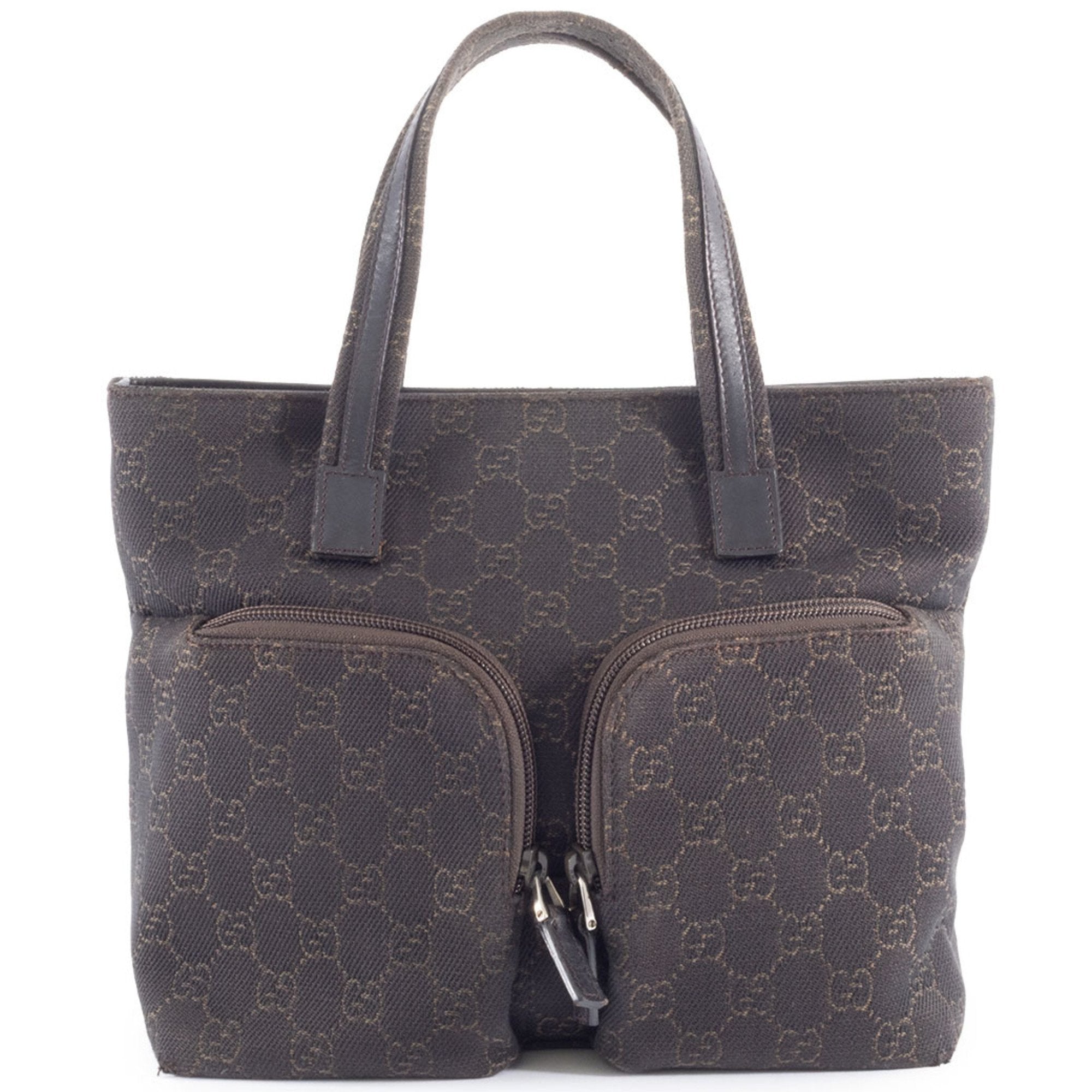 Double Pocket Tote GG Canvas Small