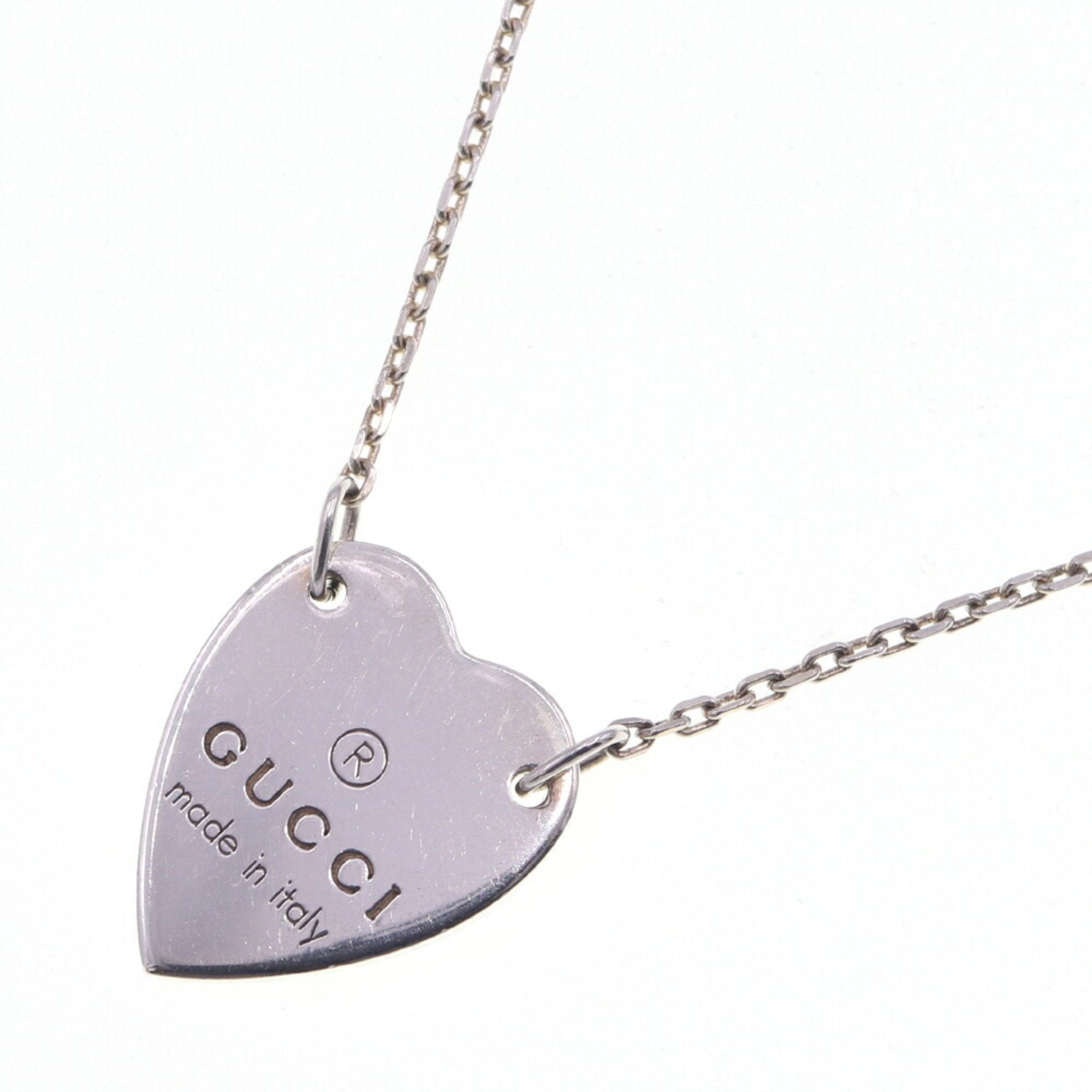 Heart Motif Pendant Necklace Sterling Silver