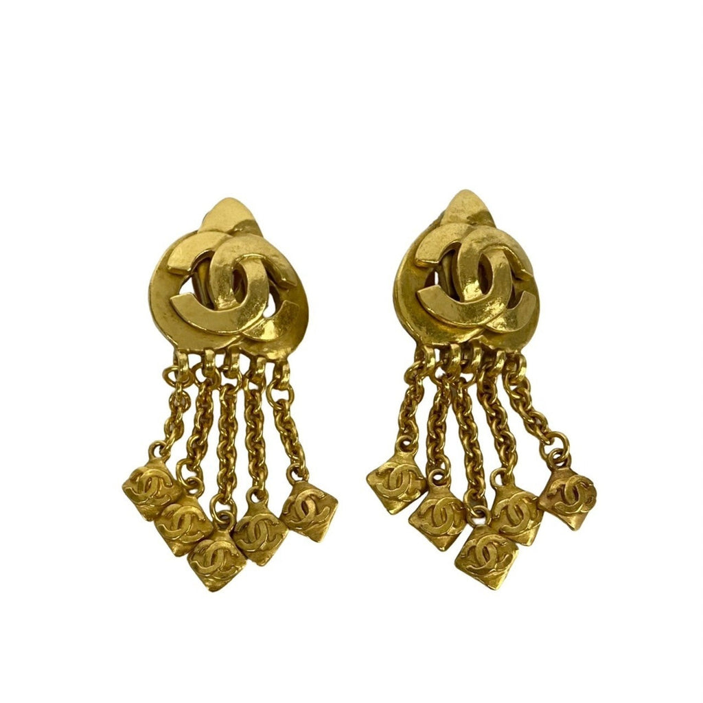 CC Logo Earrings Metal Gold-Tone Metal