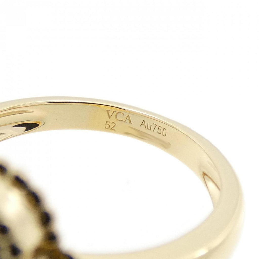 Vintage Alhambra Ring 18K Yellow Gold and Onyx